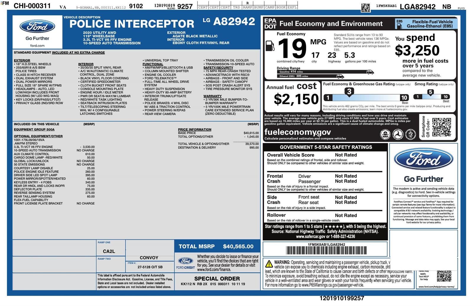 2020 Ford Explorer Police Interceptor Utility